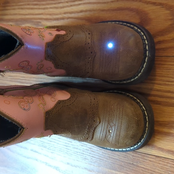 Girl's Cowboy Boots With Cactus Embroidery - Picture 4 of 7
